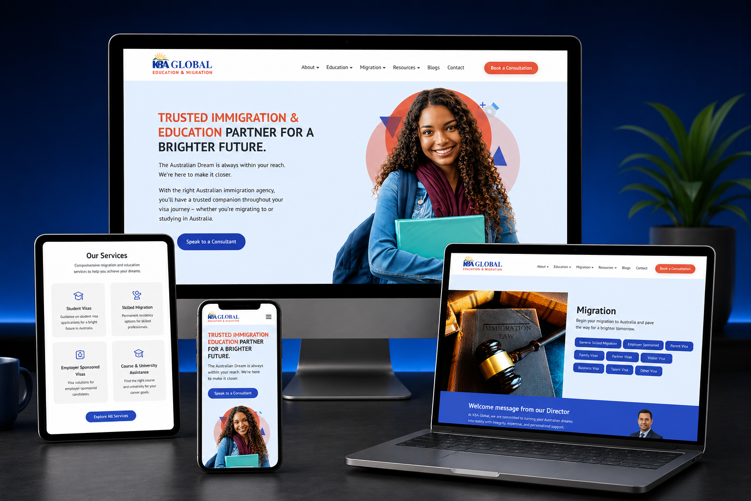 KBA Global — Education & Migration Website