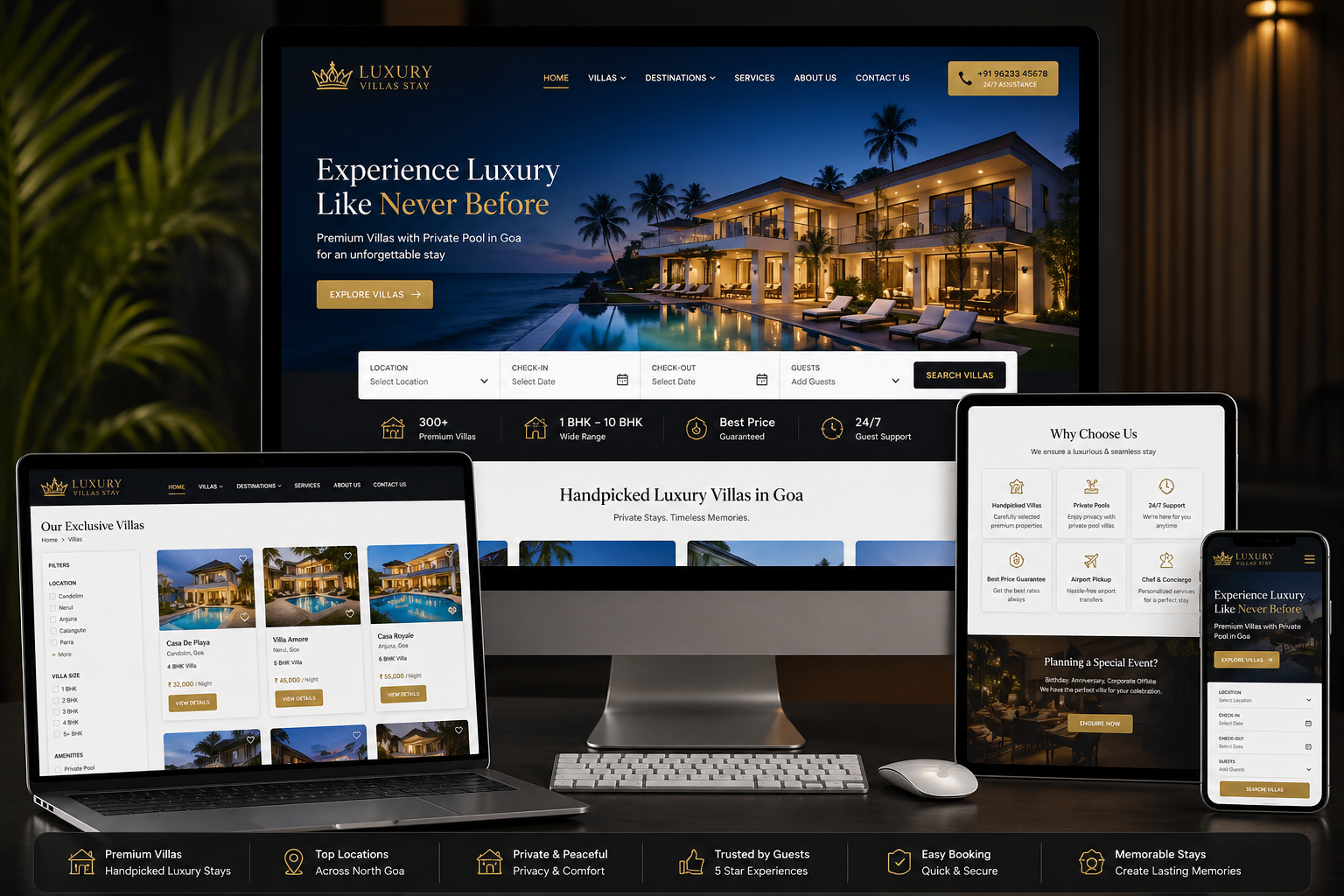 Luxury Villas Stay – Premium Villa Rental Website